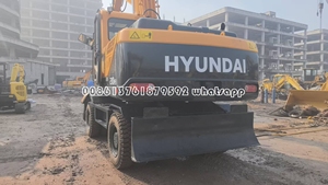 Excavatrice à roues Hyundai 210W9 d'occasion à vendre à Shanghai Marque de moteur Cummins Composants de base inclus - Product Image 3