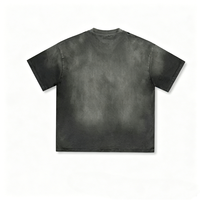 T-shirt graphique vintage déchiré en coton tricoté 100% coupe ample avec strass, style streetwear, séchage rapide, personnalisé Kornit DTG pour homme, OEM