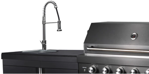 Designer di campeggio esterno <span class=keywords><strong>cucina</strong></span> nera e bancone con frigorifero e lavello Patio esterno <span class=keywords><strong>cucina</strong></span> assemblaggio - Product Image 5