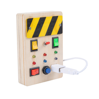 Guitare électrique en bois naturel pour enfants, instrument de musique de simulation, jouet rechargeable avec batterie, cadeau, planche d'activités avec lumière et son