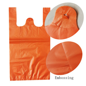 HDPE 화이트 블루 레드 티셔츠 비닐 봉투 식품 포장 조끼 캐리어 비닐 가방 티셔츠 쇼핑백 - Product Image 2
