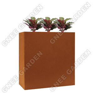 Outdoor Floor Garden Custom <b>Large</b> Irregular Corten Steel Trough <b>Planter</b> Flower Pot Durable Rustic American Style Landscaping - Product Image 4