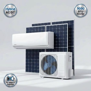 เครื่องปรับอากาศไฮบริดพลังงานแสงอาทิตย์ SEER 9000 BTU รุ่น R32 แบบติดผนัง ไม่ต้องใช้แบตเตอรี่ สำหรับห้องนอนและสำนักงาน UNP-ACDC9K WIFI 1.100% - Product Image 1