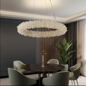Lámparas Colgantes Modernas de Lujo con Cristal de Roca Natural para Sala de Estar, con Altura Ajustable, Tamaño Mediano - Product Image 4