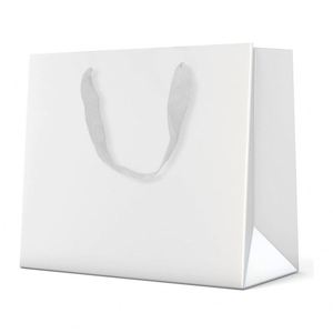 Sacs en papier kraft avec poignée pour le commerce de détail, emballage pour marchandises, boutique, cadeaux, plats à emporter – Sacs en papier durables et robustes avec poignée - Product Image 1