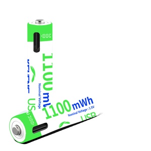 Batterie rechargeable transfrontalière AAA 1,5 V 1100 mWh Type-C pour microphone jouet, semi-solide à décharge constante, 500 cycles - Product Image 1
