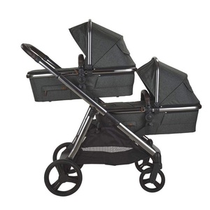 Poussette tout-en-un VICO pour deux bébés nouveau-nés, siège auto, lit de voyage, landau léger en aluminium, pliable, conforme à la norme EN1888 - Product Image 4