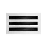 Difusor lineal empotrado de tamaño personalizado, rejilla de aire oculta de aluminio, salida HVAC de instalación múltiple para aire acondicionado central