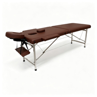 Lit de massage pliable de haute qualité à 2 sections, cadre en acier inoxydable, lit de spa portable pour salon de beauté