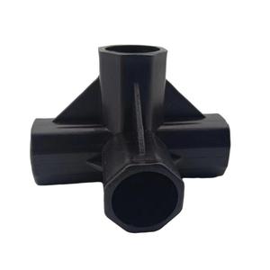 Nhà sản xuất Trung Quốc tùy chỉnh <span class=keywords><strong>ABS</strong></span> PP PVC PA đen ống nhựa phù hợp 4 cách ống nhựa phích cắm - Product Image 2