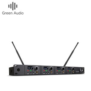 GAW-EM04 mikrofon profesional 4 saluran, mikrofon nirkabel monitor sistem pengenalan dalam telinga dengan peredam bising - Product Image 6