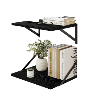 Kệ nổi sâu cho tường, kệ nổi màu đen, kệ nổi lớn 12*<span class=keywords><strong>16</strong></span> inch Bộ 2 cho kệ sách phòng khách - Product Image 1