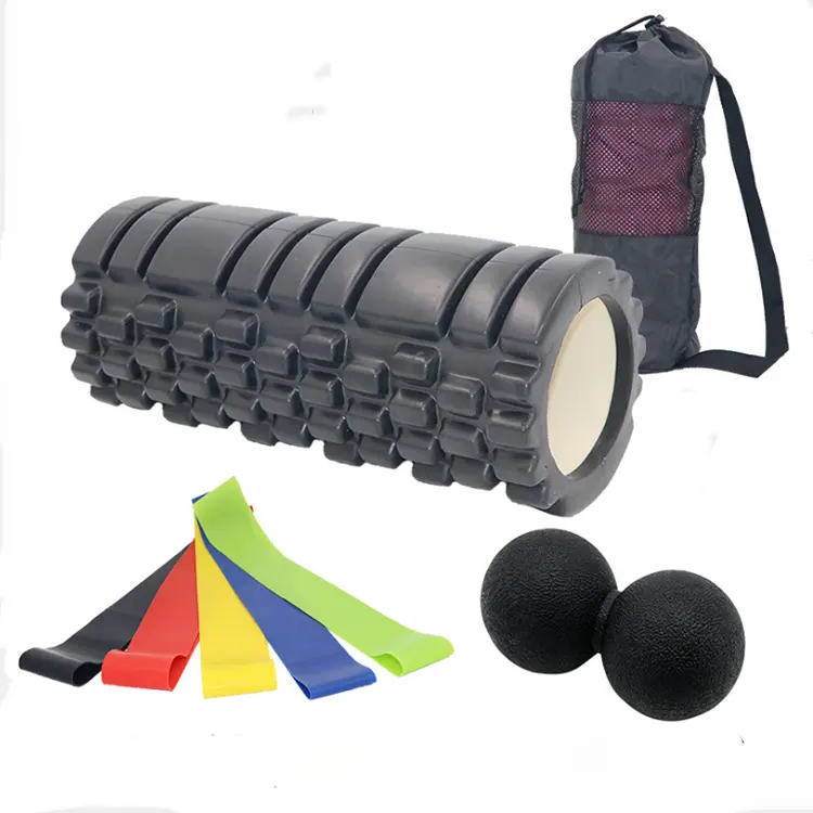 High Quality Massage Foam Roller set with Resistance Band and Massage Ball