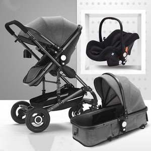 Cochecito de Bebé Plegable de Lujo con Marco de Acero Inoxidable 2 en 1 para Niños de 0 a 3 Años - Product Image 3