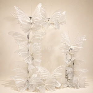 En gros Personnalisé Géant Remise Papillon À La Main Papillons De Soie Ailes Pour Les Décorations De Mariage <span class=keywords><strong>Fond</strong></span> - Product Image 6