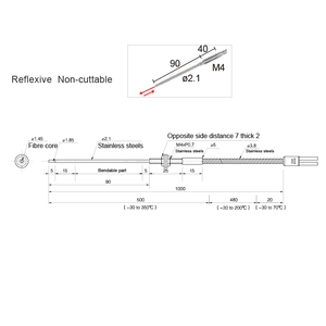Menyebarkan refleksi Sensor optik mikro FU-81C suhu tinggi Fiber Optic <span class=keywords><strong>Probe</strong></span> untuk Chip Pin deteksi - Product Image 6