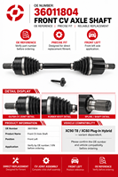 Arbre d'entraînement avant gauche complet 36011804 pour Volvo – Pièces de rechange pour transmission automatique