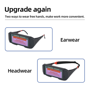 Solar Auto-Dimming Welding Goggles With Adjustable Lamp Shade,2 Sensor Welder Glasses for TIG MIG MMA True Color <b>Dimmer</b> Glasses - Product Image 2