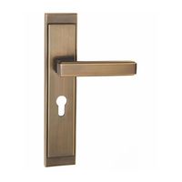 Ensemble de poignées de porte à levier en bronze pour façade de maison avec cylindre et poignée, et poignée de porte de chambre magnétique en laiton