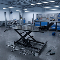 Table élévatrice pneumatique pour moto, robuste, à ciseaux, à commande pneumatique, 800/1000 lbs, placement bas pour réparation/remplacement