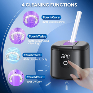 Machine de nettoyage ultrasonique multifonctionnelle pour prothèses dentaires et appareils orthodontiques, 45 kHz, 200 ml, avec 4 modes, vente en gros - Product Image 2