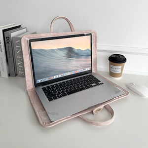 Girl's Pink Simple Business Notebook Carry Computer Bag Protective Laptop Case Promotional Backpack Perfect Gift