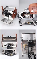 Machine à expresso semi-automatique 9Bars avec pompe rotative importée, double chaudière en acier inoxydable, pour usage domestique et commercial (café)
