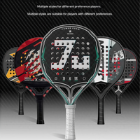 Raquettes de padel en forme de diamant pour le sport, nouveau design, 3K 12K 18K, poignée EVA, matériau en fibre de verre portable, filet en nylon, vente en gros