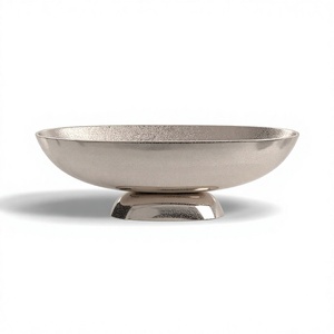 Cuenco de metal para dulces y caramelos con base de pedestal, diseño moderno, plato para servir, cuencos para fiestas de cumpleaños, artículos decorativos para mesa. - Product Image 1