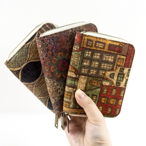 Vegan Credit Card Holder Short Purse Eco Friendly Gift for Men and Women <b>RFID</b> Blocking Cork <b>Wallet</b> - Product Image 2