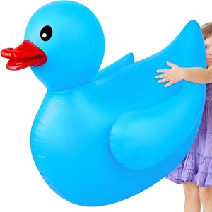 อุปกรณ์ PVC สำหรับเด็กรูปเป็ดลอยสระขนาดใหญ่สีม่วง - Product Image 3