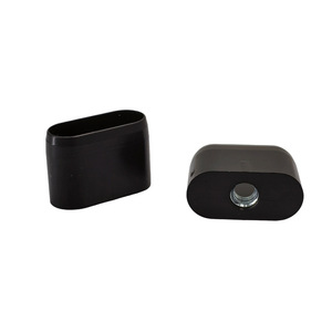 Roue de meuble en plastique avec écrou ovale M5 11x24mm, tige filetée réglable noire, manchon de fixation - Product Image 1