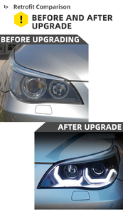 MJ Cho BMW 5 Series <span class=keywords><strong>E60</strong></span> Đèn Pha 2003 2010 <span class=keywords><strong>E60</strong></span> Phía Trước Ánh Sáng Nâng Cấp BMW Đầu Ánh Sáng Xe Ống Kính Phụ Kiện <span class=keywords><strong>E60</strong></span> LED Đèn Pha - Product Image 4