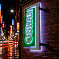 Enseigne LED personnalisée, publicité rétroéclairée, logo de bureau en métal doré, lettres d'enseigne, enseigne LED intérieure et extérieure, enseigne murale 3D LED