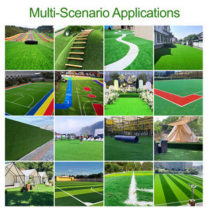 Gazon artificiel d'aspect naturel, gazon synthétique en plastique, tapis de gazon artificiel pour cour, jardin, cour arrière, construction - Product Image 5