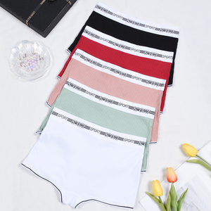 5 шт., женские хлопковые трусы-боксеры в рубчик - Product Image 2