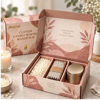Boîte d'expédition personnalisée en carton ondulé E-Flute pour la fabrication de bougies, emballage en papier imprimé, boîte cadeau