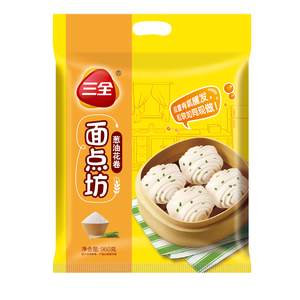 Paquete al por mayor de <span class=keywords><strong>pan</strong></span> <span class=keywords><strong>chino</strong></span> <span class=keywords><strong>congelado</strong></span> Sanquan Scallion Oil Steamed Roll en bolsa de 960g para congeladores de supermercado - Product Image 5