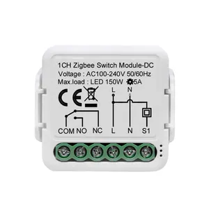 1 Channel DC 12V 24V AC 100-240V Tuya Smart Life app Zigbee Dry Contacts Switch Module