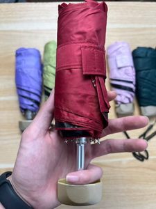 Parapluie de poche pliable Woqing 5 sections, anti-UV, mignon, manuel, design minimaliste, 6 panneaux, en alliage d'aluminium, tout-en-un, idéal pour les cadeaux promotionnels - Product Image 3