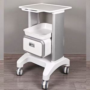 Carrello per Estetista Prodotto in Fabbrica, Portatile in Metallo Multifunzionale per Salone di Bellezza con Cassetti, Presa Cosmetica e Tappetino Antiscivolo - Product Image 2