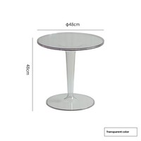 Table basse multifonctionnelle mobile en plastique transparent de style scandinave moderne pour petit appartement, salon, bureau à domicile, support à tasses