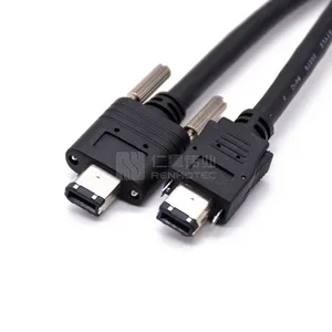 Screw-on Plug 1394a 1394 6pin Male Cable For High Speed Data Storage