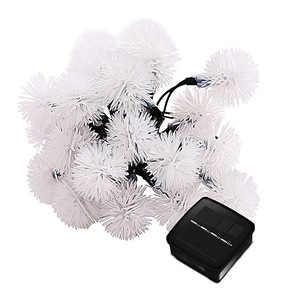 सौर क्रिसमस फर बॉल लाइट्स स्ट्रिंग डैंडेलियन लाइट रिमोट कंट्रोल IP44 वाटरप्रूफ आउटडोर आंगन डिमेबल वातावरण - Product Image 5