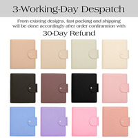 Hongbo meilleure vente 12 couleurs A5 35MM bague en or Rose en relief souple en cuir véritable budget classeur planificateur comme ordre du jour/couverture de livre