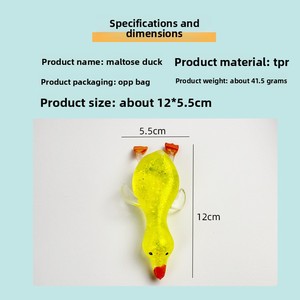 Factory Wholesale Cute Maltose Duck <b>Squishy</b> Toy Fidget Toys Squeeze Glitter Crystal Stress Relief Gel Ball Bulk - Product Image 2