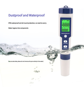 Stylo multifonction 5-en-1 à commande vocale en plastique : pH-mètre, salinomètre, testeur de TDS, stylo EC et testeur de température pour la qualité de l'eau - Product Image 1
