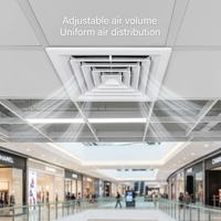 Système de ventilation CVC Design moderne Grille d'air carrée à 4 voies en aluminium Diffuseur de plafond Ventilation d'échappement d'air carré