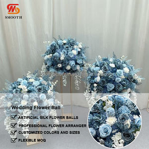 Bola de Flores Artificiales Románticas Azul Polvo, Decoración de Boda, Bola de Flores, Superventas de LEDA - Product Image 2
