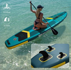 Alta calidad 12'6 "x 33" x 6 "Stand up <span class=keywords><strong>Paddle</strong></span> Board Durable Drop Stitch Material pesca SUP Board <span class=keywords><strong>Paddle</strong></span> <span class=keywords><strong>Surf</strong></span> Board con <span class=keywords><strong>asiento</strong></span> - Product Image 1
